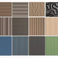 Stylish Wall Panels With Various Textures Patterns And Colors For Home Interior Design 3d model