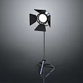 Professional Studio Lighting Combo With Adjustable Barn Doors And Tripod Stand Black Industrial Design