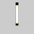 Modern Minimalist Wall Sconce With Slim Black Frame And Illuminated Long Panel