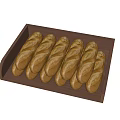 Bread baguette 3d model