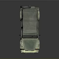 Military Green Off Road Vehicle With Camouflage Pattern Roof Cover And Antenna