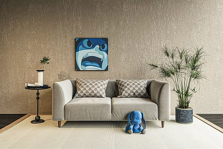 Modern Minotti double sofa 3d model