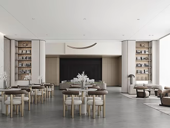 Modern Reception Area Sales Office Sofa Coffee Table Combination 3d model