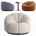 Leisure Sofa Set with Purple Brown Beige Upholstered Curved Design for Living Room