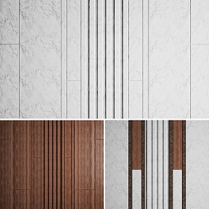 Modern Wall Panel Wall Trim Panel 3d model