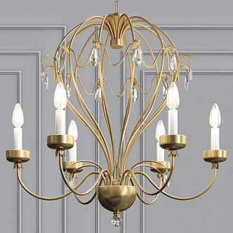 Post-modern chandelier 3d model