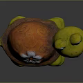 Turtle Cartoon Turtle Snapping Turtle Chickbill Turtle Reptile Cold Blooded Animal Reptile Class 3d model