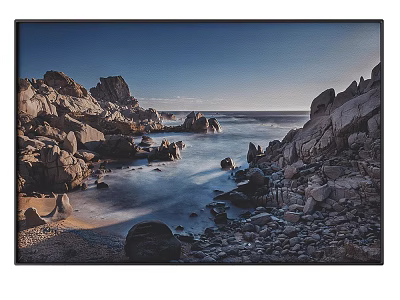 Landscape Artwork Of Rocky Coastal Scene With Ocean And Sky 3d model
