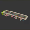 Laptop Charging Station With Multiple USB Ports And Modern Yellow White Design