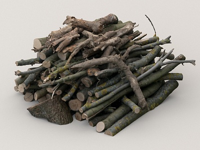 wood firewood 3d model