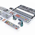 Modern Switch Control Panel Equipment 3d model