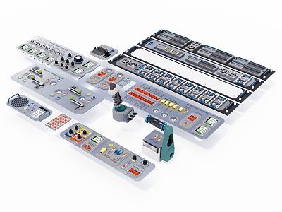 Modern Switch Control Panel Equipment 3d model