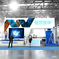 Weide Fitness Trade Show Booth With Large Screen And Fitness Product