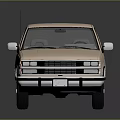 Beige Single Cab Pickup Truck With Open Bed And Classic Exterior Design