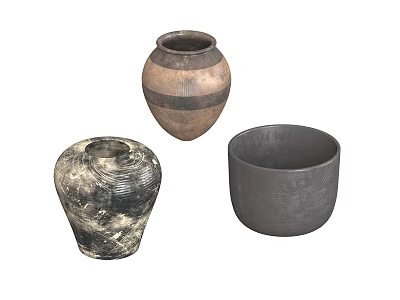 Silly Ornaments Combination Utensils Ornaments Jar 3d model