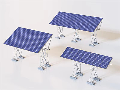 Reliable Solar Panel Stands Powering Efficient Household Appliances With Renewable Energy 3d model