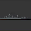 Highly Detailed Warship 3D Model Military Naval Water Transport Vessel With Deck Design