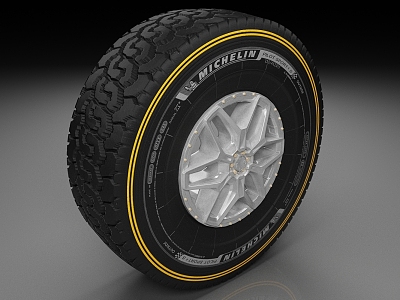 tire auto parts wheel hub 3d model