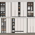 Modern White Wardrobe Design Featuring Multiple Storage Compartments Hanging Areas And Shelves
