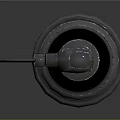 Black Grenade Weapon With Top Pin Multiple Layered Structure And EMP30 Label