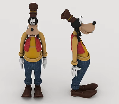 Animal Dog Cartoon Characters 3d model Animal Dog Cartoon Characters 3d model