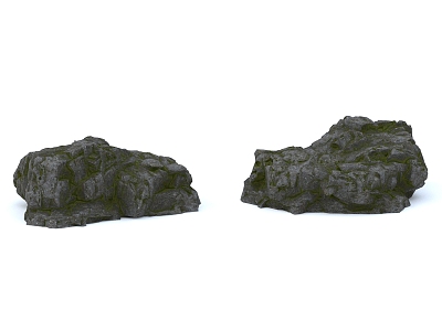 Rock Stone Blocks Boulders Natural Landscape model