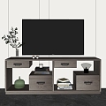 Modern TV Cabinet Wooden TV Cabinet 3d model