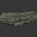 Natural Stone Slab with Gray Green Surface and Unique Rough Natural Texture 3d model