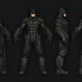 Batman Action Figure With Front And Back Views Detailed Armor And Cape