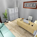 Cozy Modern Lounge Area With Comfortable Sofas Coffee Tables And Green Plants 3d model