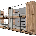 Modern Bunk Bed Design With Wooden Frame Guardrail Ladder And Storage Drawers