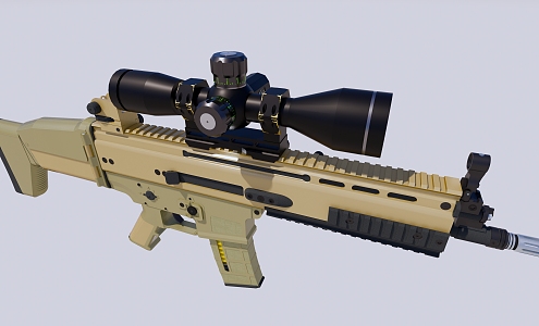 Modern Rifle Assault Rifle 3d model