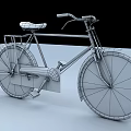 Rustic Vintage Bicycle With Classic Frame Black Seat And Retro Design