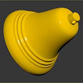 Golden Bell Sculpture With Intricate Carving Shiny Polished Surface And Artistic Decorative Design