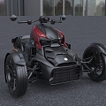 Modern Motorcycle Bombardier Ryke Spiderman Three-wheeled Motorcycle 3d model