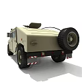 Military Style Utility Vehicle With Large Tires And Roof Equipment