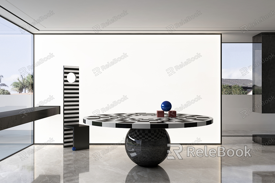 Modern dining table model