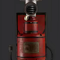 Vintage Red And Silver Kitchen Appliances With Classic Metal Base Design