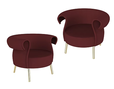 Light Luxury Sofa Chair Chair 3d model