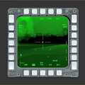 Industrial Electronic Device Featuring Green Digital Display Screen And Metal Casing Buttons Around