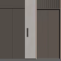 Modern Elevator Interior With Dark Doors And Gray Wall Design Elements