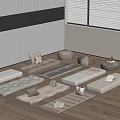 Modern Cushion Bay Window Cushion Futon Cushion Sofa Cushion 3d model