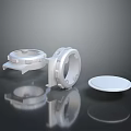 Stylish Clothing Accessories Metal Ring Buckle And Round Plate Design