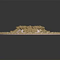 Ornate Gold And White Ceiling Decorative Medallion With Intricate Floral Patterns