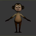 Monkey Cartoon Monkey Anime Monkey Stylized Monkey Fantasy Style Monkey Toy 3d model