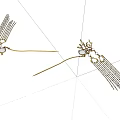 Elegant Gold Metal Chandelier With Branch Tassel Design For Modern Interior Decor