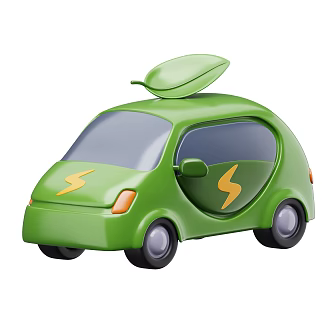 Modern new energy cartoon car animation car 3d model