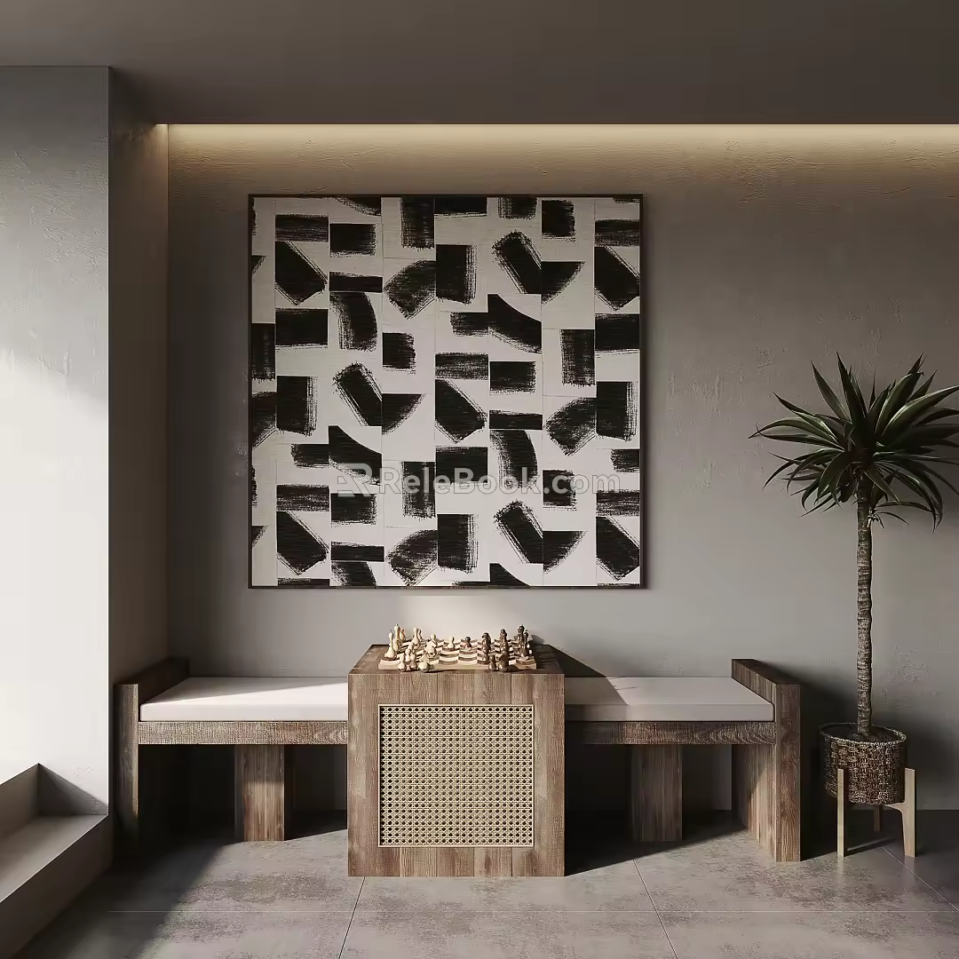 Quiet Chess Table 3d model