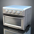 Modern Stainless Steel Countertop Kitchen Oven With Knob Controls And Glass Door Design