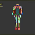 Turquoise Humanoid Robot With White Limbs Black Details And Futuristic Design